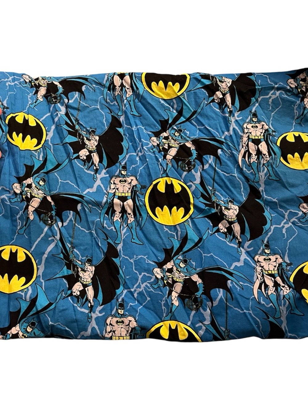 Batman Pillow Case, Pillow Cover Hand Sewn 14 by 14